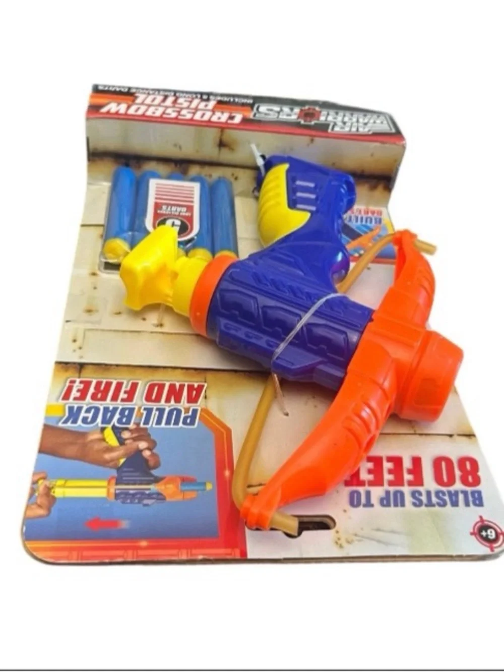 Crossbow Pistol Soft Dart Shooter 80 FT Pull Back & Fire Long Distance W Storage